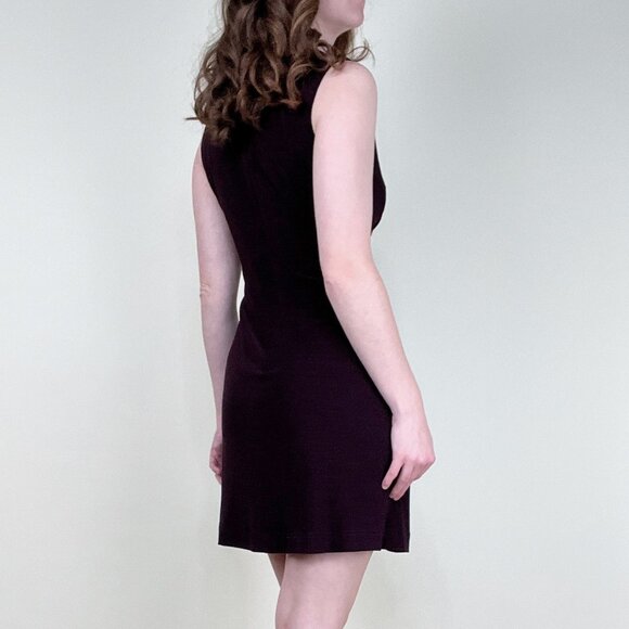 Anthropologie Silk Knit Draped Mini Dress Wedding Guest Formal Fancy Drape Party - Picture 2 of 7